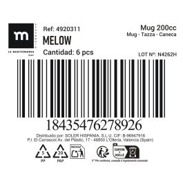 Mug Melow 200 cc - Inde (36 Unidades) Mug Melow 200 cc - Inde (36 Unidades)