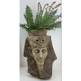 DKD Home Decor Macetero Terraza Y Jardin Gris Marron 26 x 51 x 39 cm