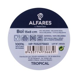 Alfares Bol de Melamina Tropical Mate 15 x 8 cm (24 Unidades)