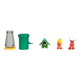 Jakks Pacific 406174 Set de Juego Diorama Super Mario Bros Desierto, Incluye 3 Figuras y 2 Accesorios para Coleccionar y Recrear Escenas Emblemáticas