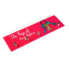 Cuelga Llaves Rosa Versa 40X12CM Cuelga Llaves Rosa Versa 40X12CM