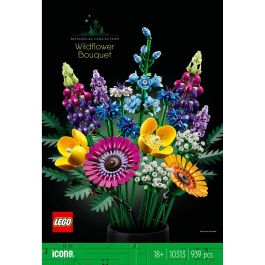 LEGO 10313 Ramo de Flores Silvestres Icons para Construir Adultos - 8 Variedades de Flores, Tallos Ajustables, Ideal Regalo
