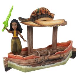 Mattel Hlx24 Mini Libro de Cuentos Disney Raya y el Último Dragón - Pack 7 Personajes Coleccionables: Muñeca Raya, Sisu y Figuras