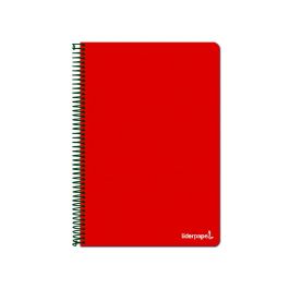 Cuaderno Espiral Liderpapel Folio Write Tapa Blanda 80H 60 gr Horizontal Con Margen Color Rojo 10 unidades