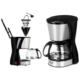 Argon Cafetera de Goteo con Filtro Reutilizable 6 Tazas 750 ml 550W Función Antigoteo Acero Inoxidable 22x28x16.5 cm (Set de 6) Argon Cafetera de Goteo con Filtro Reutilizable 6 Tazas 750 ml 550W Función Antigoteo Acero Inoxidable 22x28x16.5 cm (Set de 6)