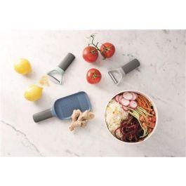 Berghoff 3950295 Set de 2 Peladores + Rallador Multiusos para Frutas y Verduras, Acero Inoxidable