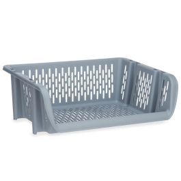 Cesta para verduras Kinvara Q-SHELF-2 Gris Polipropileno 30 x 13,5 x 38,7 cm (24 Unidades)