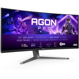 AOC AGON PRO AG346UCD Monitor 34" 86,36cm (3440x1440) QD-OLED 175Hz 0,03ms HDR400 TrueBlack Curvo DarkGrey Precio: 816.49999948. SKU: B1BED4H9PB