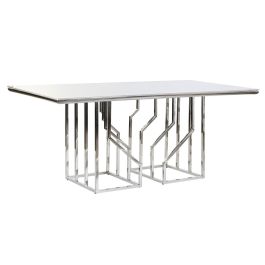 Mesa Comedor Moderno DKD Home Decor Blanco Plateado 90 x 75 x 180 cm Precio: 587.7900006. SKU: S3034277