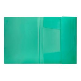 Carpeta Liderpapel Gomas Solapas 34963 Polipropileno Din A4 Verde Translucido