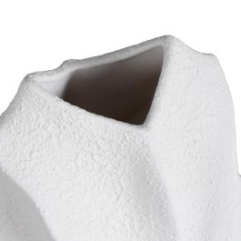 Jarrón Blanco Barro Decoración 24 X 14 X 45 cm
