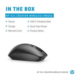 HP Ratón 935 Creator Inalámbrico Batería Recargable 4000DPI Negro