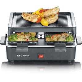 Severin RG 2370 Raclette Grill compacto para 4 personas, fácil de almacenar, ideal para hogares pequeños, superficie de cocción 21x21cm