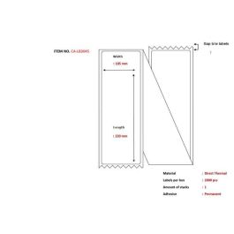 Capture Etiquetas Térmicas Directas 105 x 220 mm Blanca Permanente Fanfold, 2000 etiquetas/caja Precio: 118.49999964. SKU: B13A68XPAG