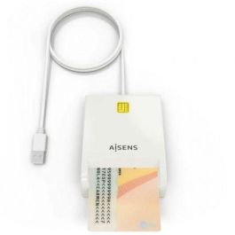 AISENS - LECTOR DE TARJETA INTELIGENTE DNI, BLANCO