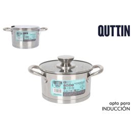 Hermes Cacerola de Acero Inoxidable de 16 cm (1,8 L) con Tapa para Inducción (6 Unidades)