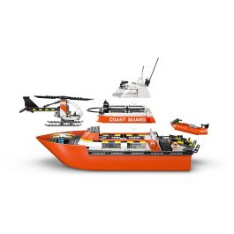 LEGO City Barco y Helicóptero de Guardacostas 60504, Juguete de Construcción con 742 Piezas para Niños +7 Años