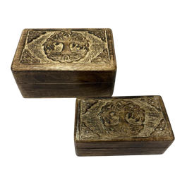 DKD Home Decor Joyero Arabe Marron Set de 2 Piezas 10 x 6 x 15 cm