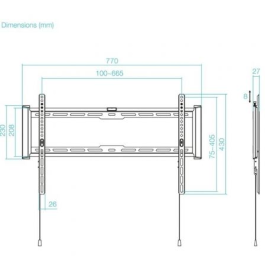 TOOQ SOPORTE FIJO PARED PANTALLAS 37"-80", NEGRO