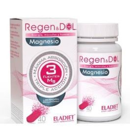 ELADIET Regen & Dol Magnesio 40 Comprimidos - Suplemento para Huesos y Músculos con Triple Fuente de Magnesio de Liberación Prolongada Precio: 13.5899995. SKU: B1JS3ZJSN2