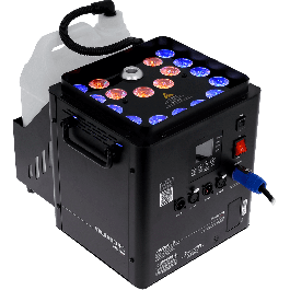 Algamlight Máquina de Humo Vertical con LED 1500W para Escenarios y Eventos, Chorro de 7m, Mando a Distancia Inalámbrico y DMX