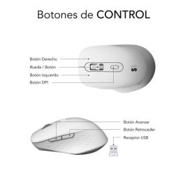 SUBBLIM CURVE ERGO DUAL MOUSE BATTERY WHITE