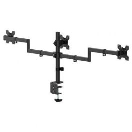 AISENS - SOPORTE DE MESA ECO GIRATORIO E INCLINABLE PARA 3 MONITORES 10KG (3 PIVOTES, 2 BRAZOS) DE 13-27, NEGRO AISENS - SOPORTE DE MESA ECO GIRATORIO E INCLINABLE PARA 3 MONITORES 10KG (3 PIVOTES, 2 BRAZOS) DE 13-27, NEGRO
