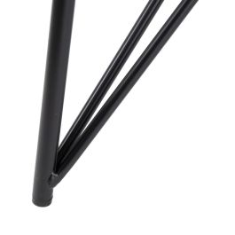 Mesa Comedor Negro Metal-Cristal Salón 140 X 80 X 75 cm