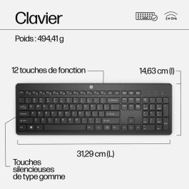 HP Combo Ratón y Teclado Inalámbrico 230 - Silencioso y Cómodo para Máxima Productividad