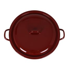 Cacerola Esmaltada con Tapa 28 cm - 6.8L Teja - La Estrella (6 Unidades) Cacerola Esmaltada con Tapa 28 cm - 6.8L Teja - La Estrella (6 Unidades)