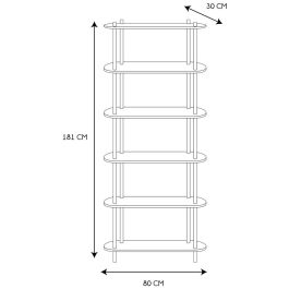 Estantería Cobe 6 Baldas Home Deco Factory altura 181