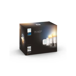 Philips White Ambiance E27 8W 2er Starter Set inkl DS Kit de Inicio con Regulador, 2 Bombillas LED Inteligentes Blancas