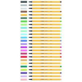 Stabilo Rotulador Punta Fibra Point 88 Estuche 15 Unidades + 5 Colores Neón Surtidos Trazo 0.4mm Precio: 13.98999943. SKU: S8417785