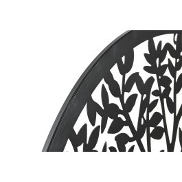 DKD Home Decor Decoración de Pared Shabby Diseño Árbol Gato Metal Negro 60x60 cm (4 Unidades)