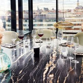 Chef & Sommelier Set 6 Copas Vino Vidrio Symetrie 55 cL Transparente con Relieve