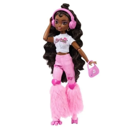 Barbie Brooklyn Dreambesties Roller JFX97 Muñeca con 11 Puntos de Articulación y Accesorios para Niños a Partir de 3 Años