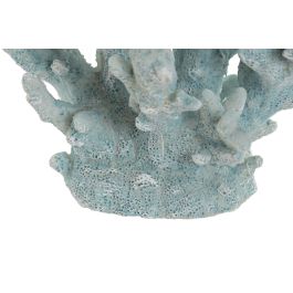 DKD Home Decor Decoracion Mediterraneo Azul Blanco Resina Coral Pack 3 Unidades 18 x 21.5 x 21.5 cm