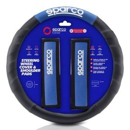 Sparco SPC1111KAZ Funda Volante y Almohadillas Universales Negro-Azul | Juego Antideslizante Lavable 100% Poliéster Sparco SPC1111KAZ Funda Volante y Almohadillas Universales Negro-Azul | Juego Antideslizante Lavable 100% Poliéster