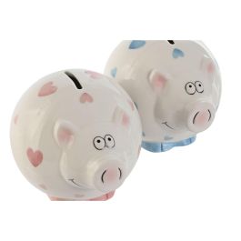 DKD Home Decor Hucha Infantil con Diseño de Cerdo de Dolomita, Azul, Rosa y Blanco Surtido (2 Unidades) 15 x 13 x 12 cm Precio: 13.6900005. SKU: B1B62R5EMQ