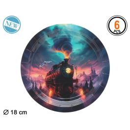 Platos de Cartón 18 cm con Diseño de Tren Mágico para Fiestas Infantiles - 6 Unidades Platos de Cartón 18 cm con Diseño de Tren Mágico para Fiestas Infantiles - 6 Unidades Precio: 0.88999977. SKU: B1EAKRM6EK