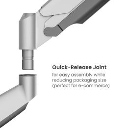 Ewent Soporte Mesa Vesa para Monitores hasta 35 Pulgadas, 15 kg, Ajuste Ergonómico, 360° Giro, Gestión de Cables