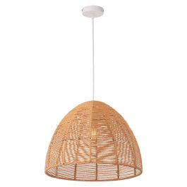 Lámpara Colgante Cuerda Natural Marilia SKD-P80012, Casquillo E27, Ideal para Salón, Comedor, Restaurante, Diseño Rústico y Cálido