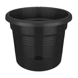 Elho Pote de Tomate Green Basics con Estaca Circular y Tanque de Agua 33 cm Negro Brillante