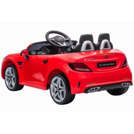 Tachan Coche de Batería Mercedes-Benz SLC 12V Rojo con Licencia, Doble Motor, Luces, Sonidos y USB
