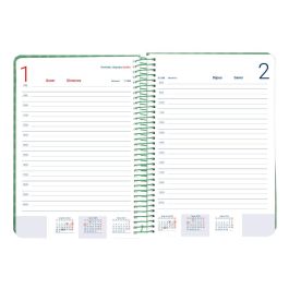 Agenda Espiral Liderpapel Syros A5 2025 Dia Pagina Colorverde Papel 60 gr Catalan