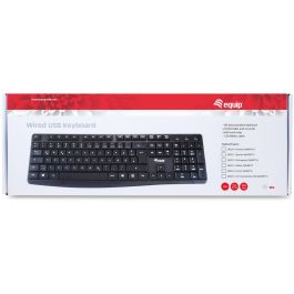 Equip Kabelgebundene USB Keyboard schwarz. italieni