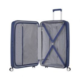 Maleta Mediana American Tourister SoundBox Spinner 67cm/ 67x46.5x29cm/ 4 Ruedas/ Azul Marino