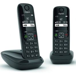 Gigaset AS690 Duo Teléfono DECT/analógico Identificador de llamadas Negro