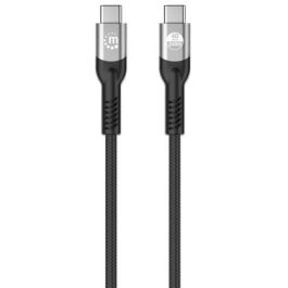 MANHATTAN 356374 Cable USB4 USB-C Macho/Macho 240W, 40Gbps, 8K HDR10, Thunderbolt 4, 1m Negro