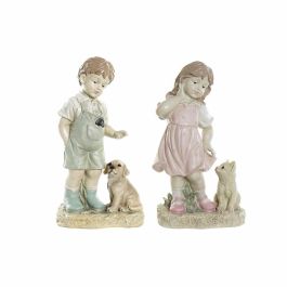 Figura Shabby DKD Home Decor Azul Rosa 16.5 x 44.5 x 26.5 cm (2 Unidades) Precio: 43.96656. SKU: B176Z3STEF